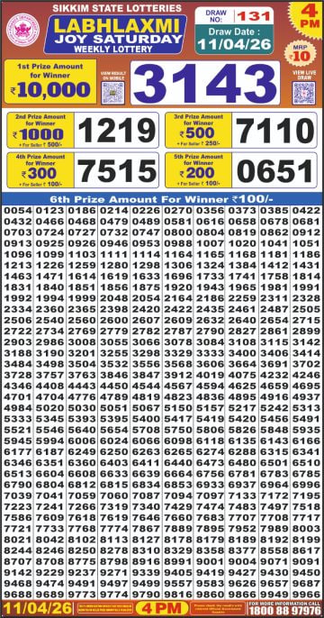 Labh Laxmi 4 PM Result
