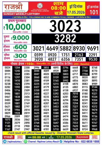 Rajshree 8 PM Result