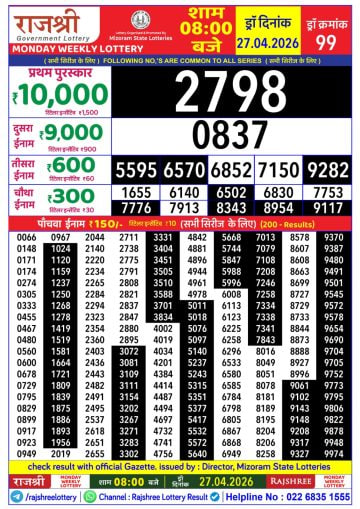 Rajshree 8 PM Result