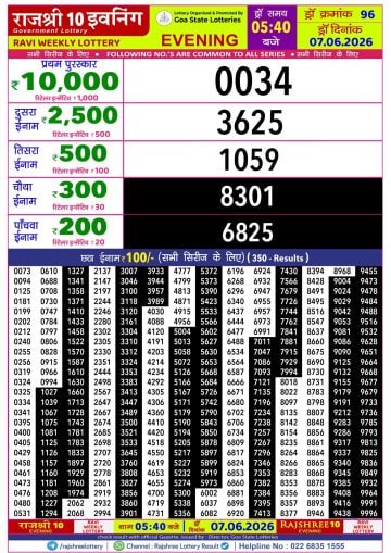 Rajshree 10 5:40 PM Result