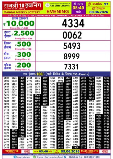Rajshree 10 5:40 PM Result