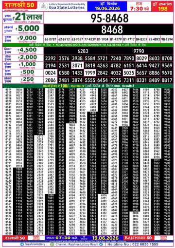 Rajshree 50 7:30 PM Result