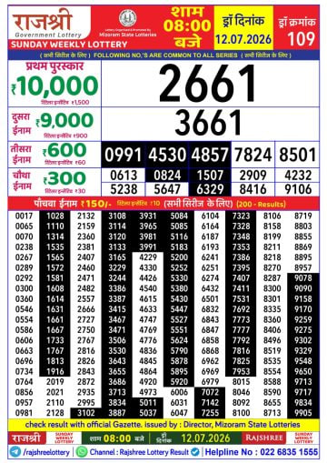 Rajshree 8 PM Result