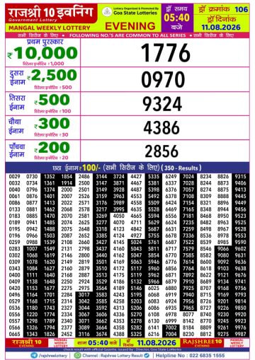 Rajshree 10 5:40 PM Result