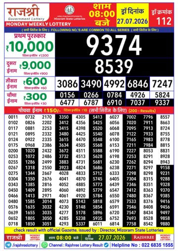 Rajshree 8 PM Result