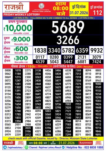 Rajshree 8 PM Result