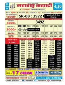 Maharashtra Sahyadri 4:30 PM Result