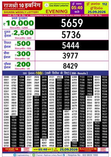 Rajshree 10 5:40 PM Result