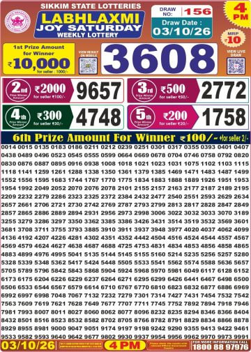 Labh Laxmi 4 PM Result