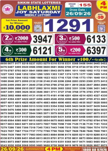 Labh Laxmi 4 PM Result