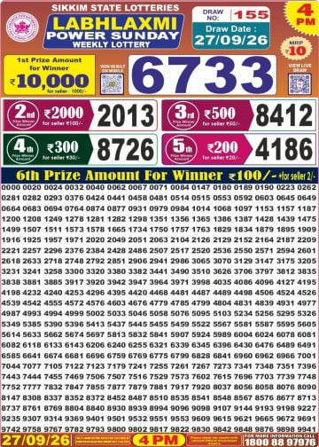 Labh Laxmi 4 PM Result