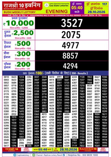 Rajshree 10 5:40 PM Result