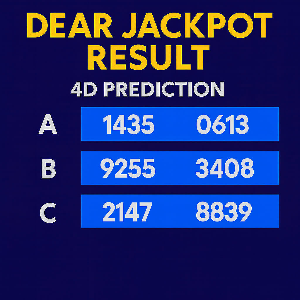 Dear Lottery 1 PM Result – Live Draw Image
